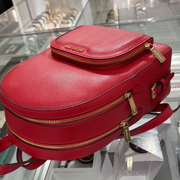Michael Kors Jaycee Medium Pebbled Leather Backpack
Bright Red NWT - Picture 7 of 16